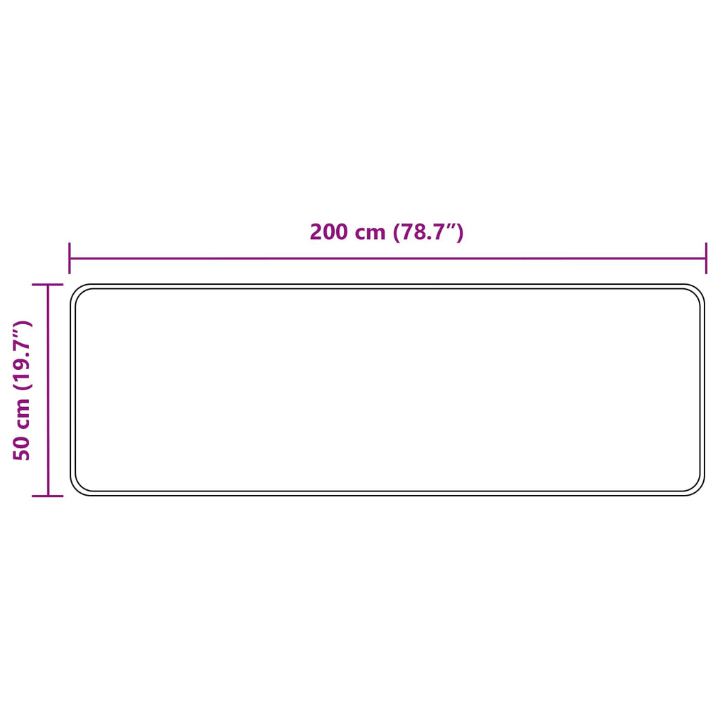 Runner Tappeto MARSA Multicolore 50 x 200 cm Poliestere e PVC