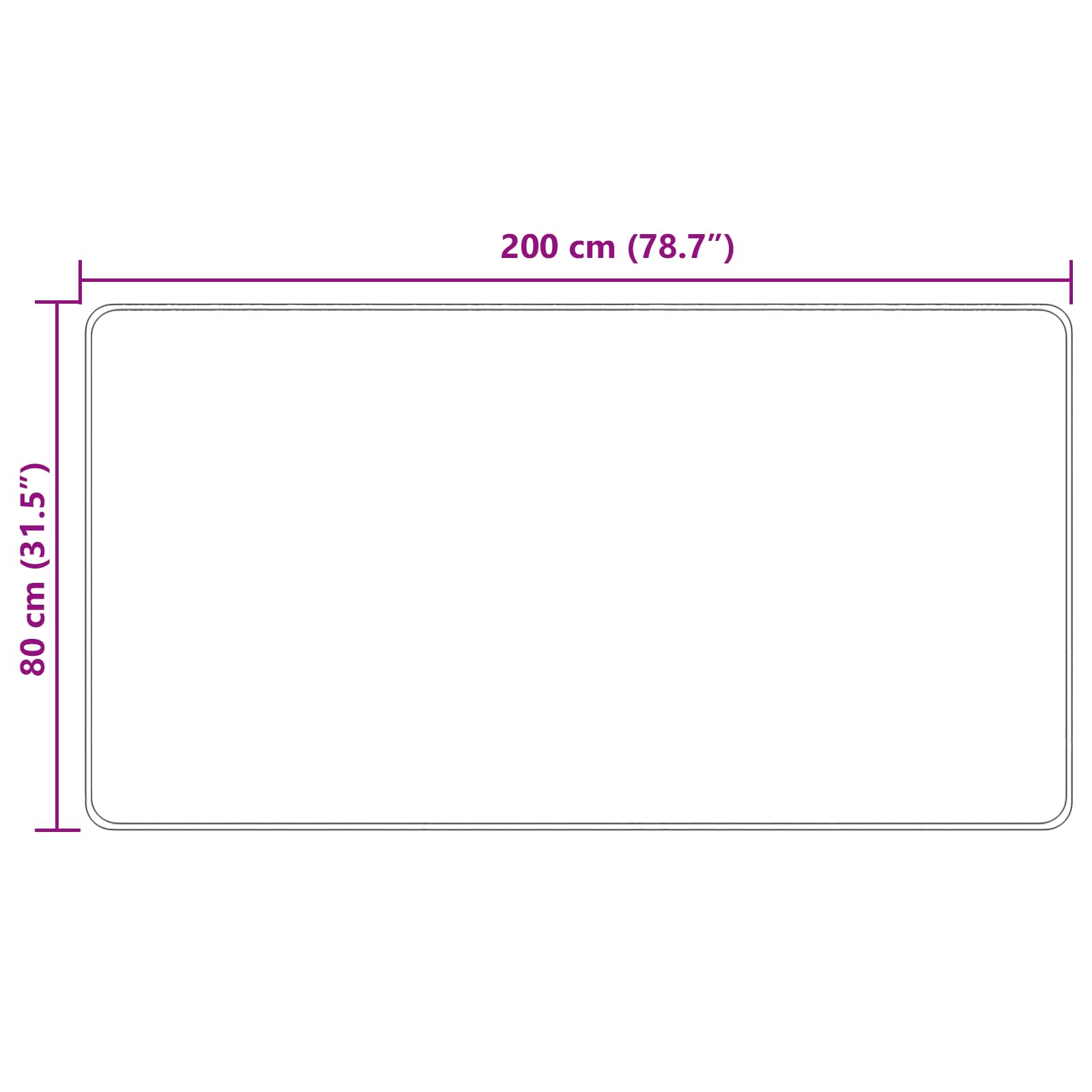 Runner Tappeto MARSA Multicolore 80 x 200 cm Poliestere e PVC