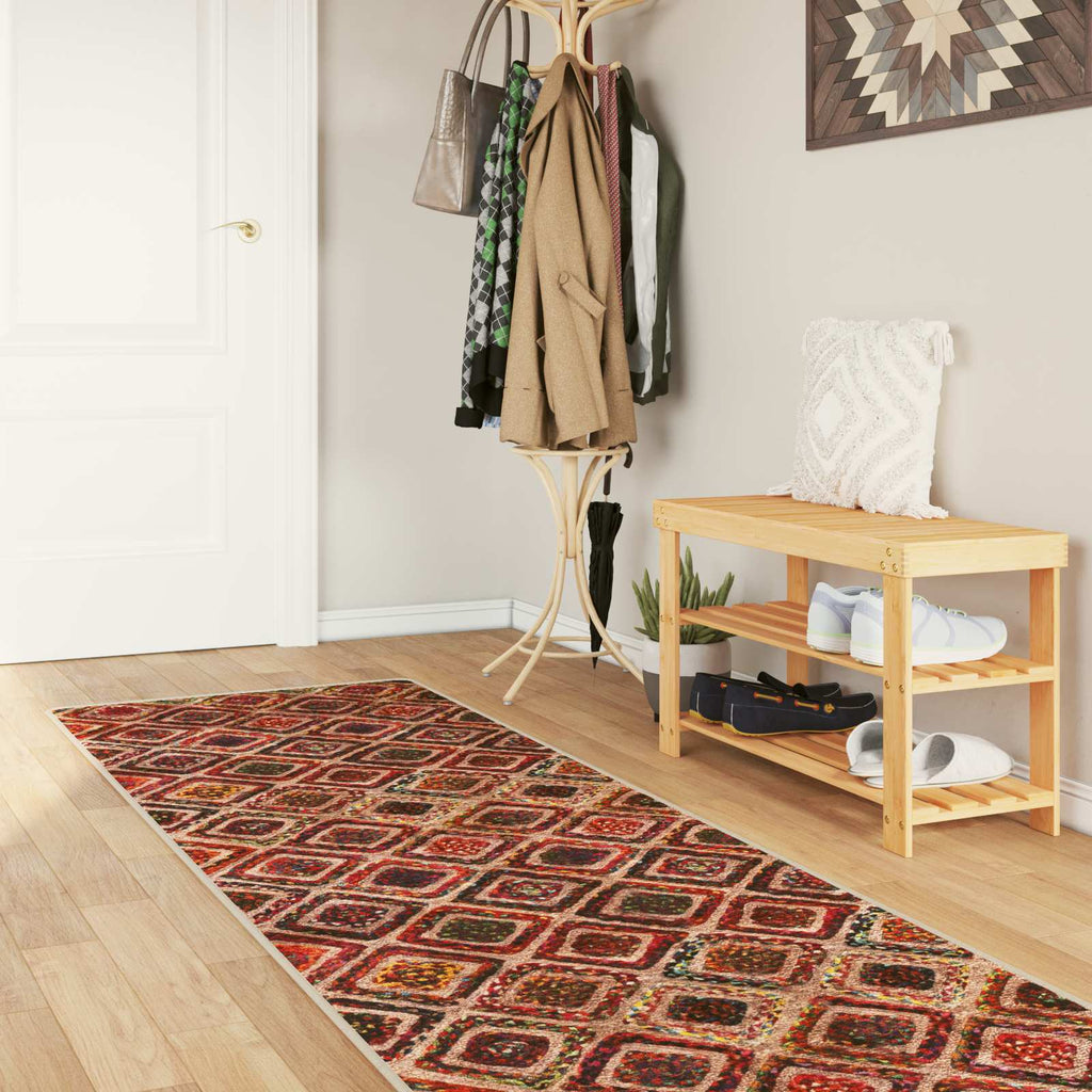 Runner Tappeto MARSA Multicolore 80 x 400 cm Poliestere e PVC