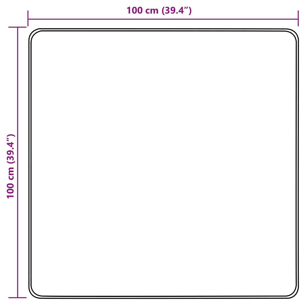 Runner Tappeto MARSA Multicolore 100 x 100 cm Poliestere e PVC