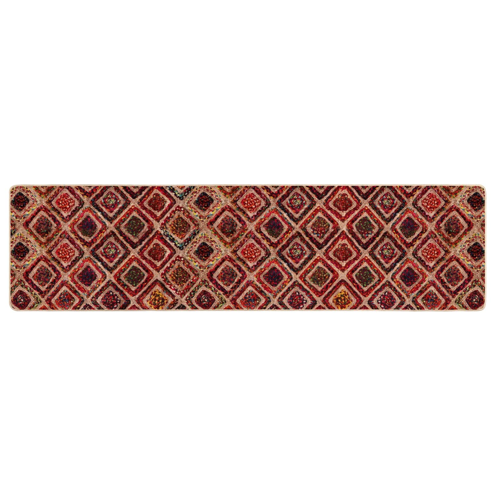 Runner Tappeto MARSA Multicolore 100 x 450 cm Poliestere e PVC