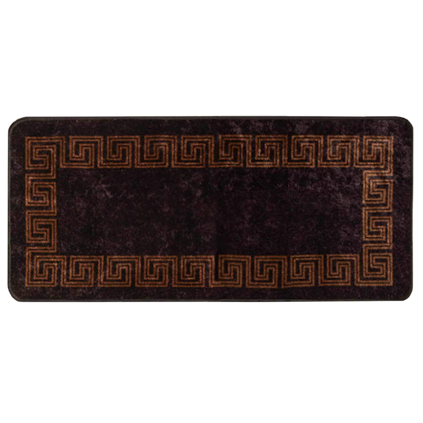 Runner Tappeto MARSA Nero 50 x 100 cm Poliestere e PVC