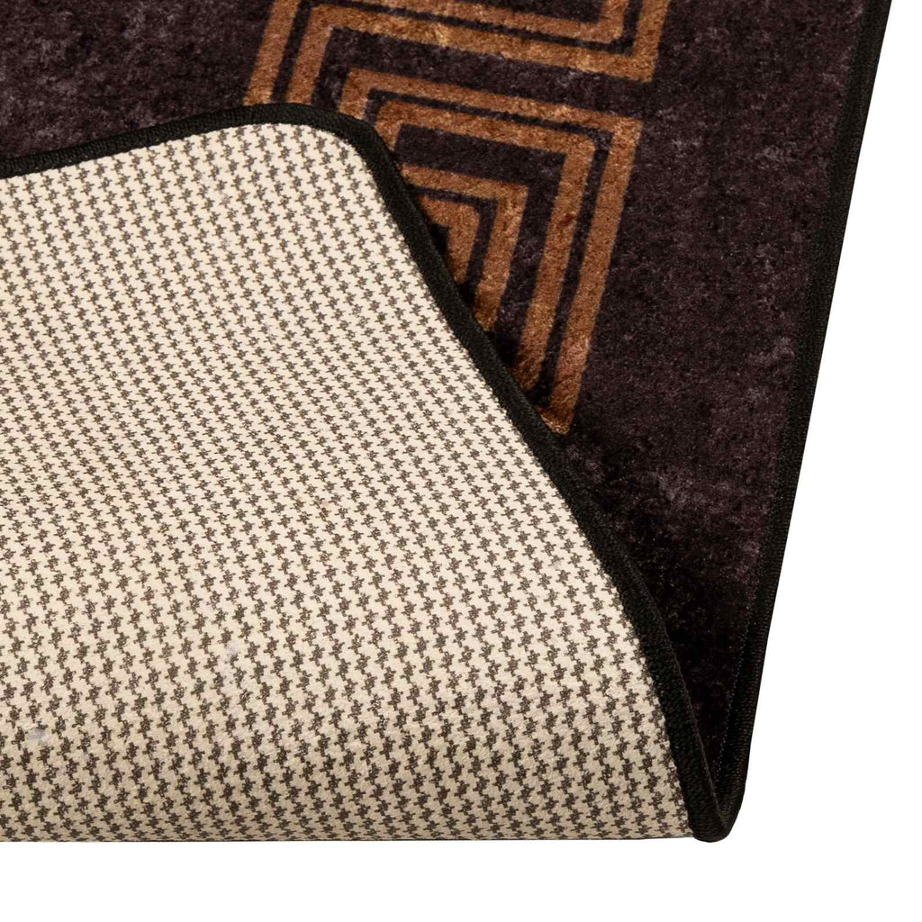 Runner Tappeto MARSA Nero 50 x 150 cm Poliestere e PVC