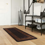 Runner Tappeto MARSA Nero 50 x 200 cm Poliestere e PVC
