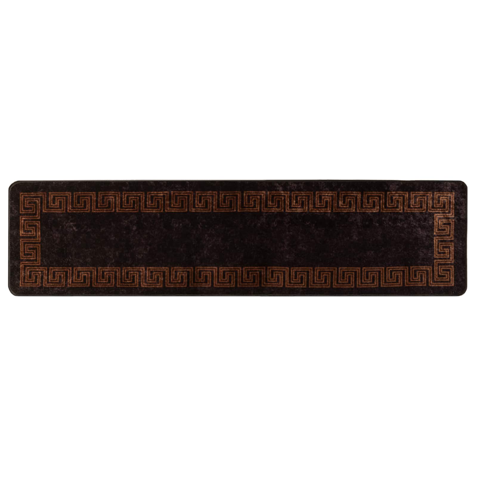 Runner Tappeto MARSA Nero 50 x 200 cm Poliestere e PVC