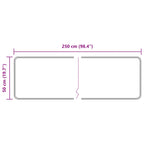 Runner Tappeto MARSA Nero 50 x 250 cm Poliestere e PVC