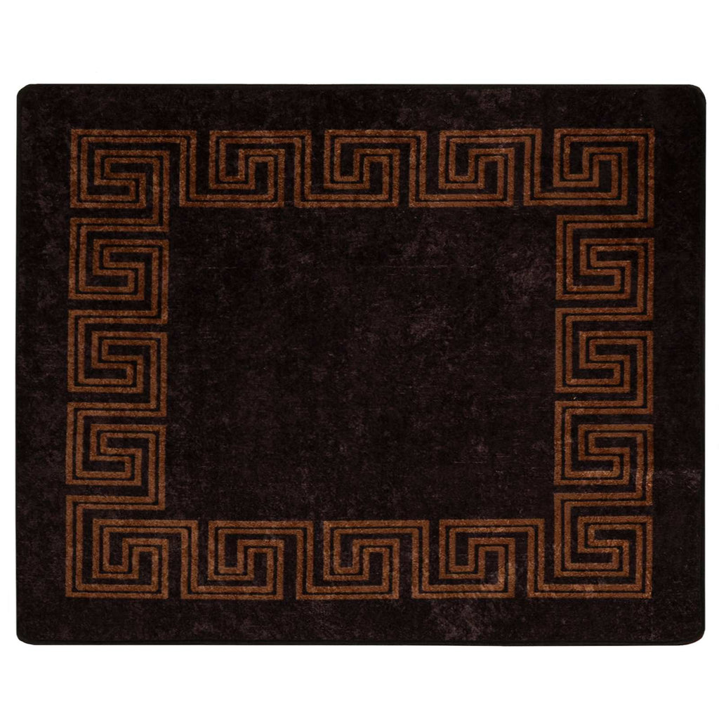 Runner Tappeto MARSA Nero 80 x 100 cm Poliestere e PVC
