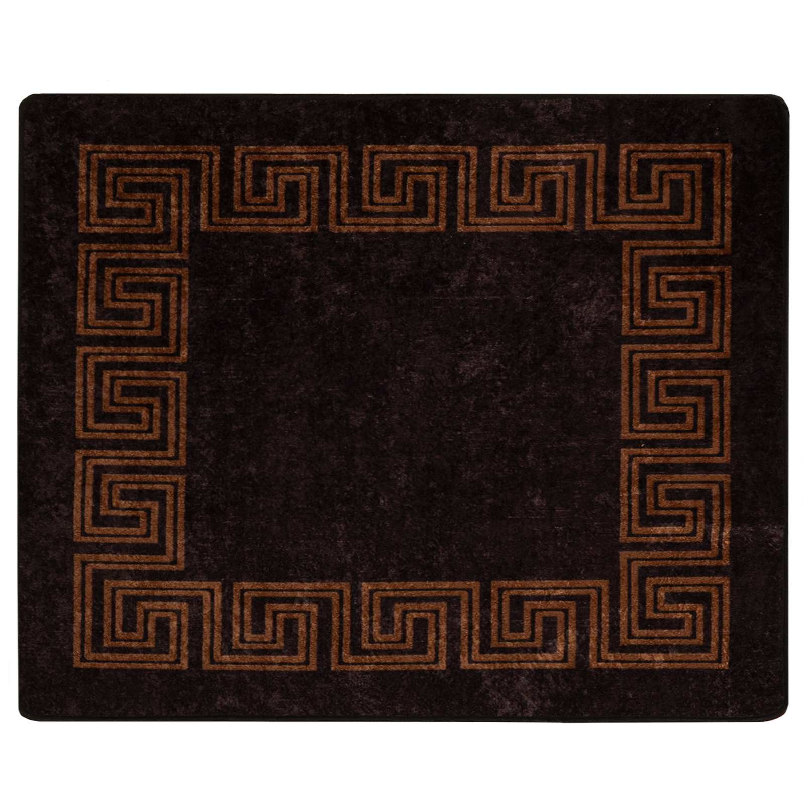 Runner Tappeto MARSA Nero 80 x 100 cm Poliestere e PVC