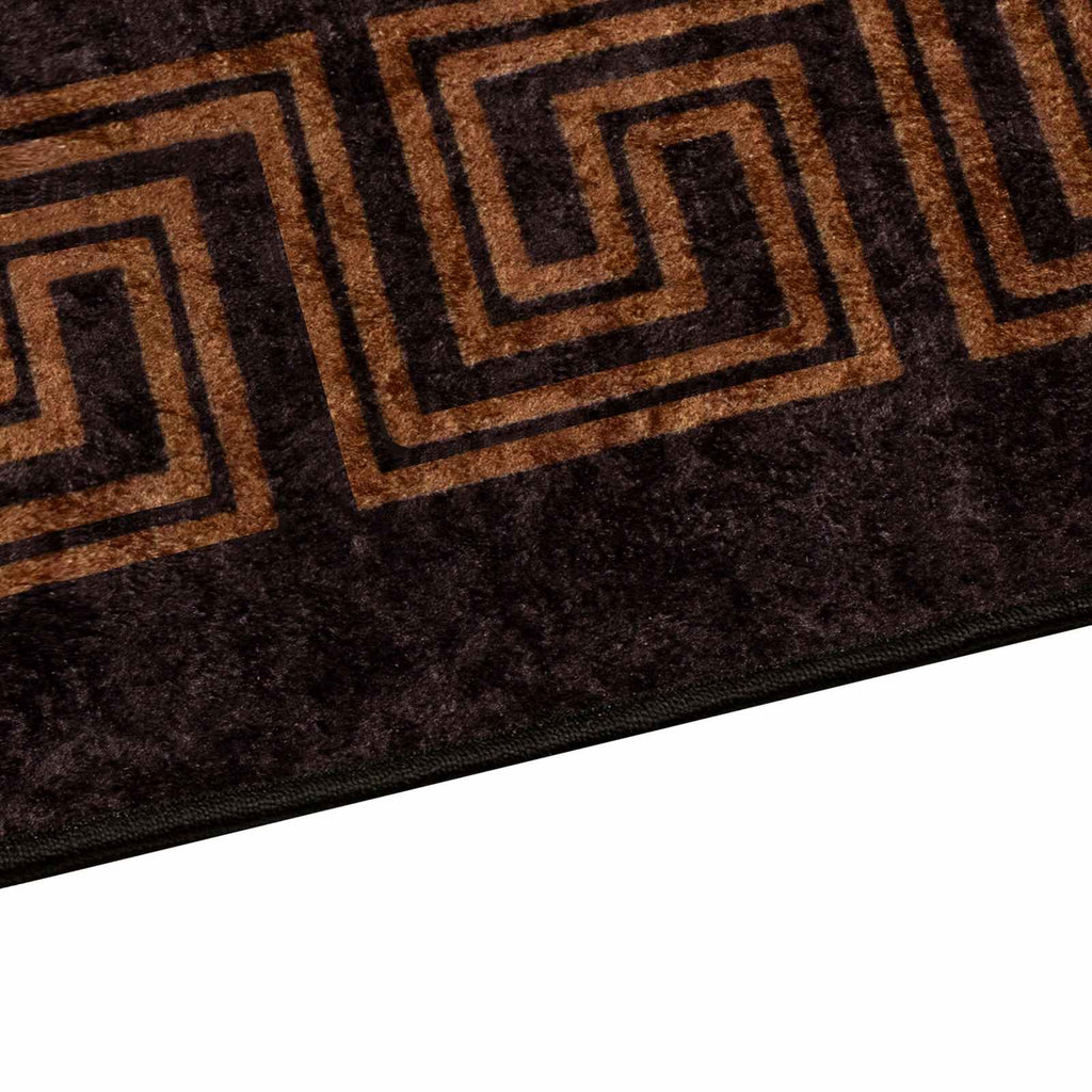 Runner Tappeto MARSA Nero 80 x 200 cm Poliestere e PVC