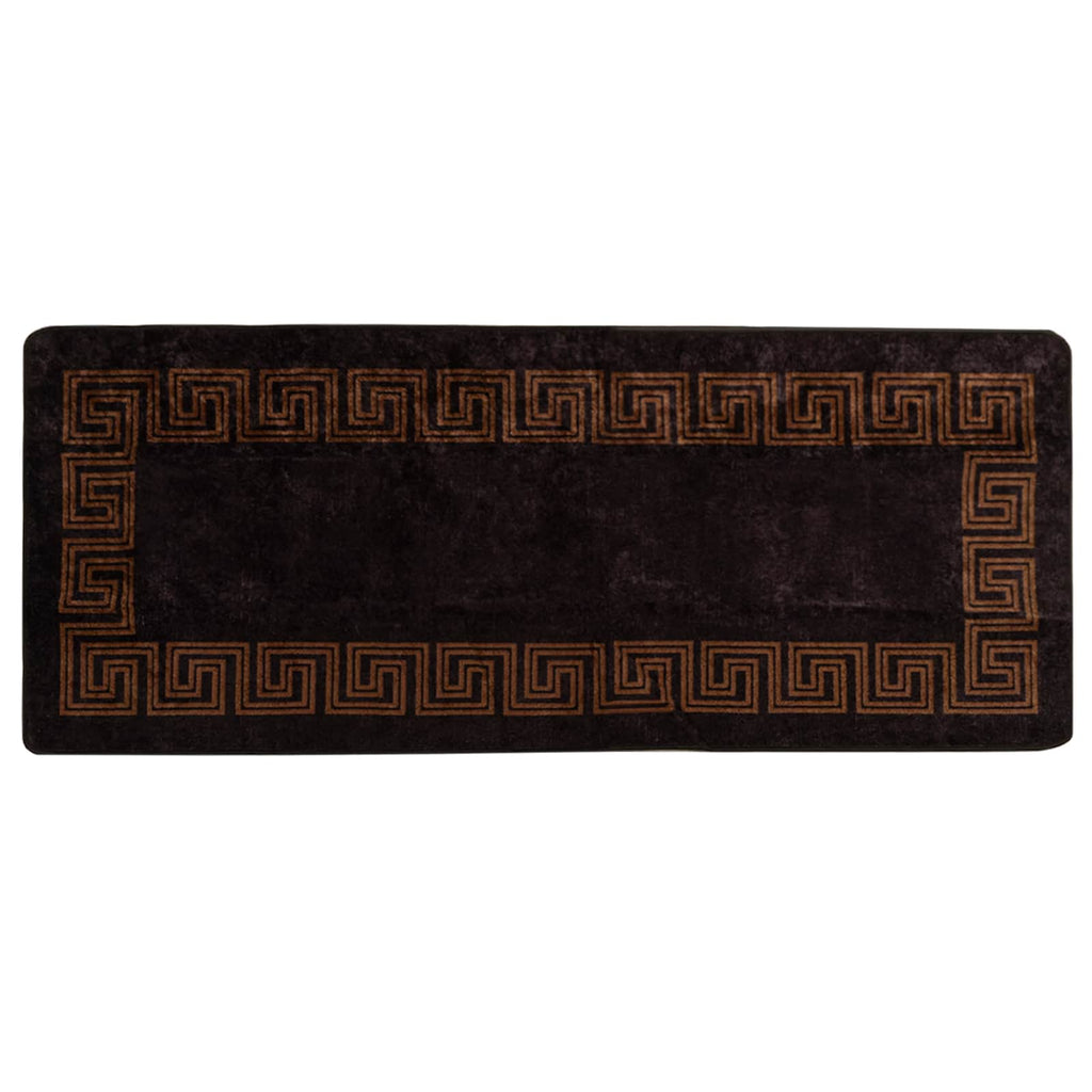Runner Tappeto MARSA Nero 80 x 200 cm Poliestere e PVC