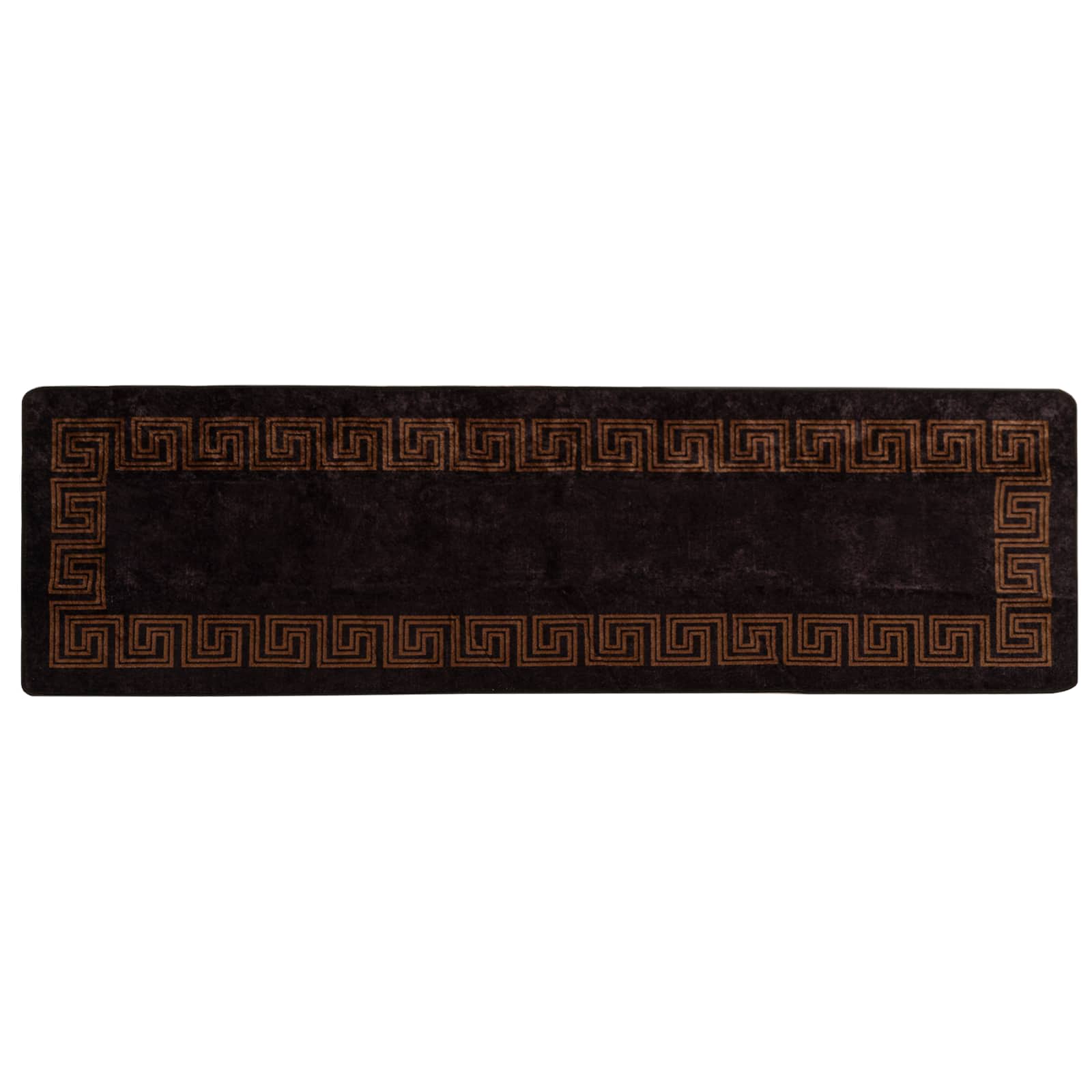 Runner Tappeto MARSA Nero 80 x 350 cm Poliestere e PVC