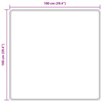 Runner Tappeto MARSA Nero 100 x 100 cm Poliestere e PVC