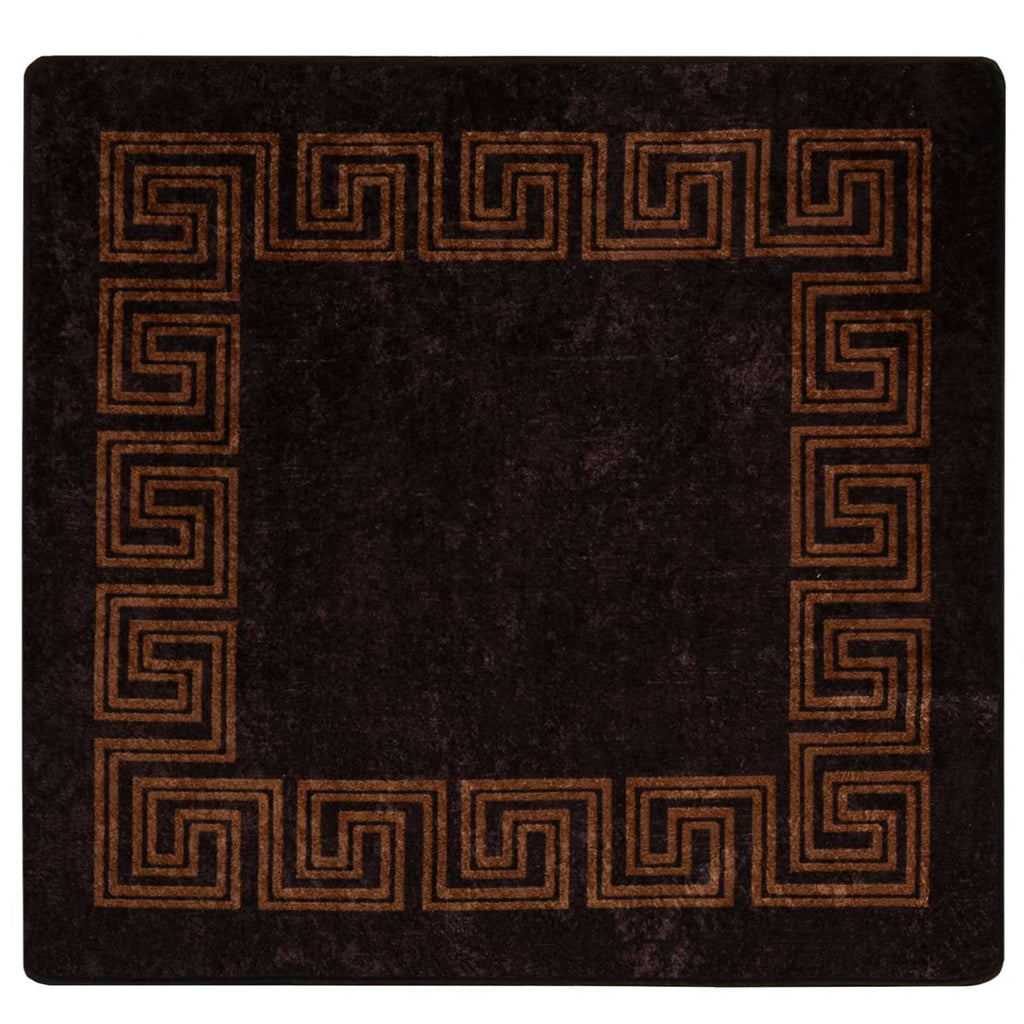 Runner Tappeto MARSA Nero 100 x 100 cm Poliestere e PVC