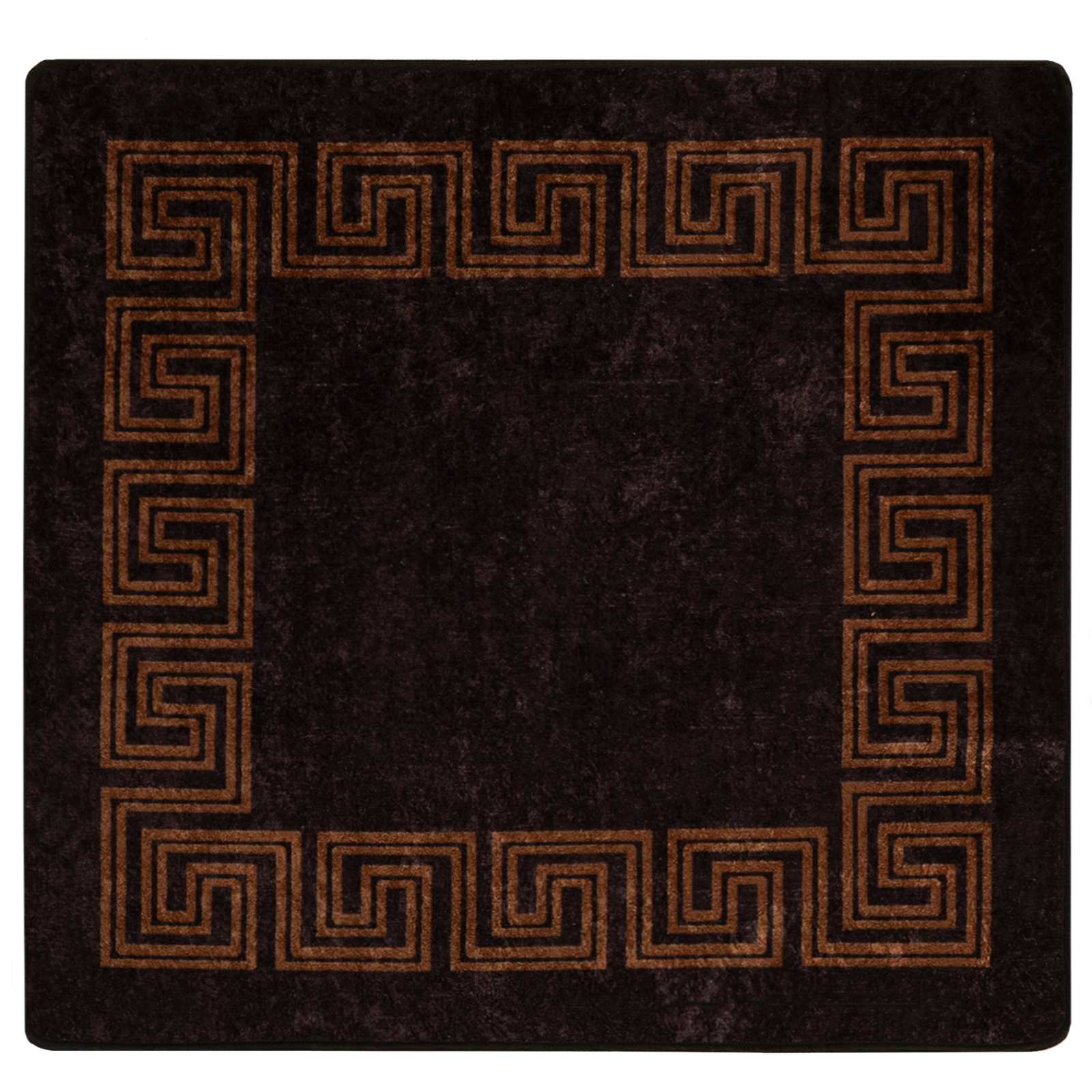 Runner Tappeto MARSA Nero 100 x 100 cm Poliestere e PVC