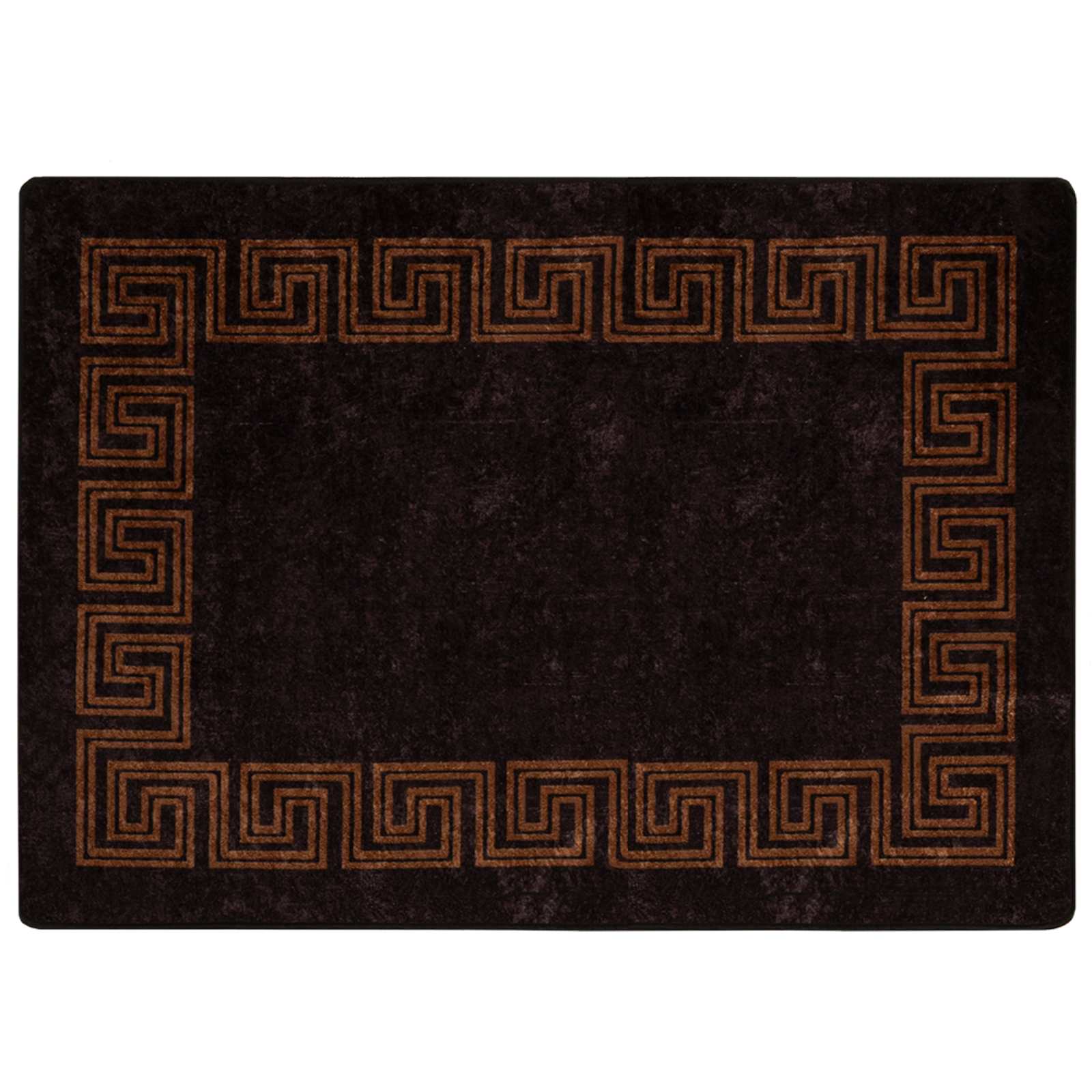 Runner Tappeto MARSA Nero 100 x 150 cm Poliestere e PVC