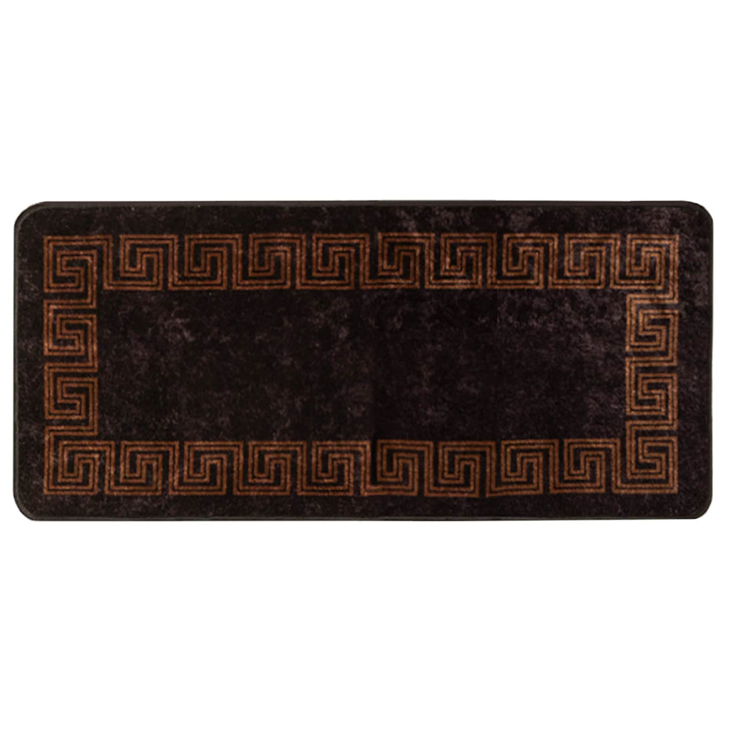 Runner Tappeto MARSA Nero 100 x 200 cm Poliestere e PVC