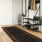 Runner Tappeto MARSA Nero 100 x 250 cm Poliestere e PVC