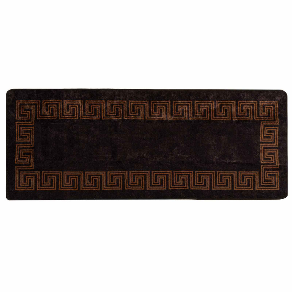 Runner Tappeto MARSA Nero 100 x 250 cm Poliestere e PVC