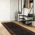 Runner Tappeto MARSA Nero 100 x 300 cm Poliestere e PVC