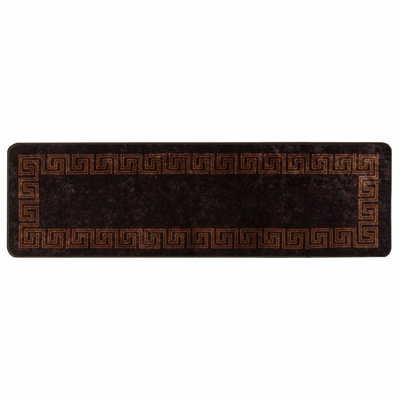 Runner Tappeto MARSA Nero 100 x 300 cm Poliestere e PVC