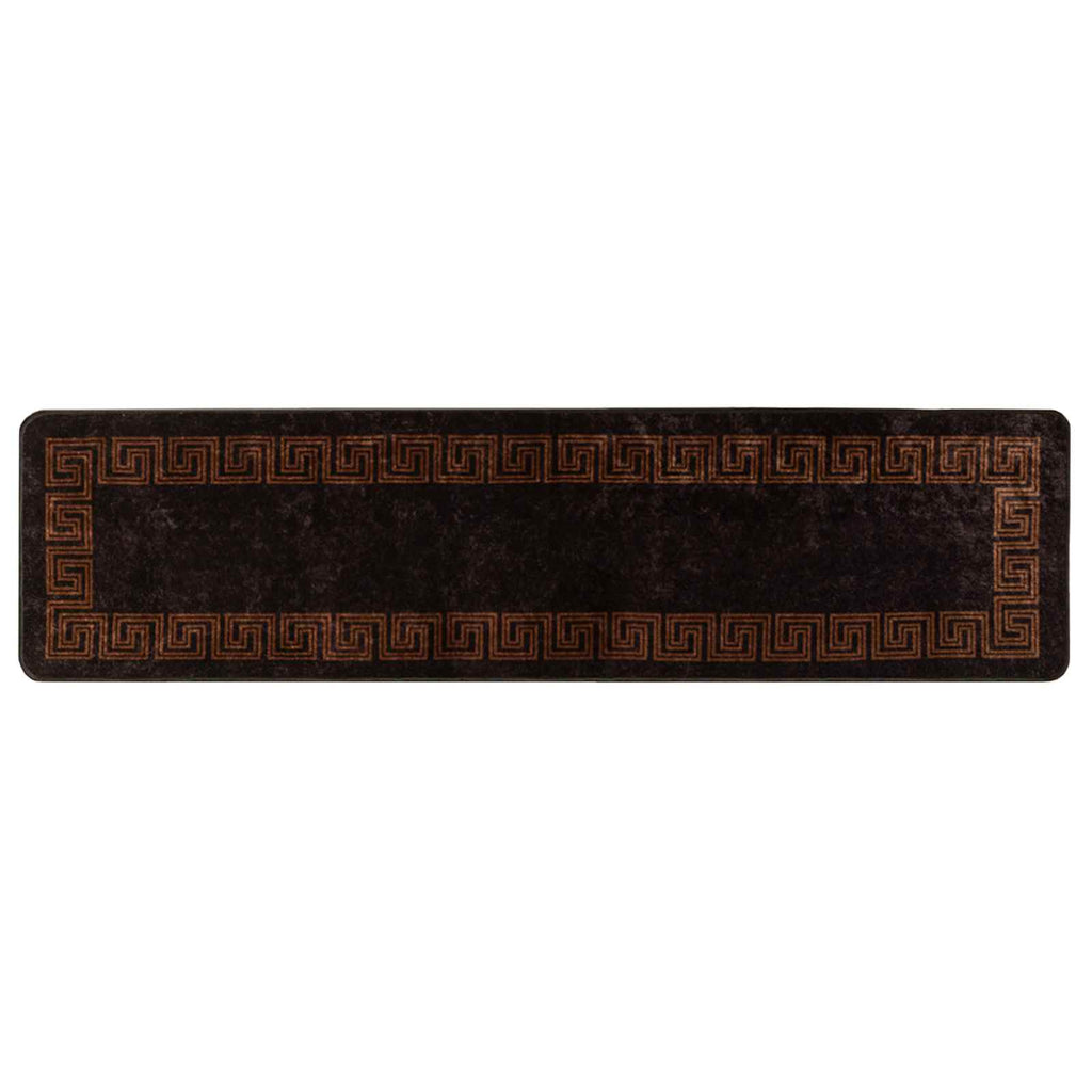 Runner Tappeto MARSA Nero 100 x 350 cm Poliestere e PVC
