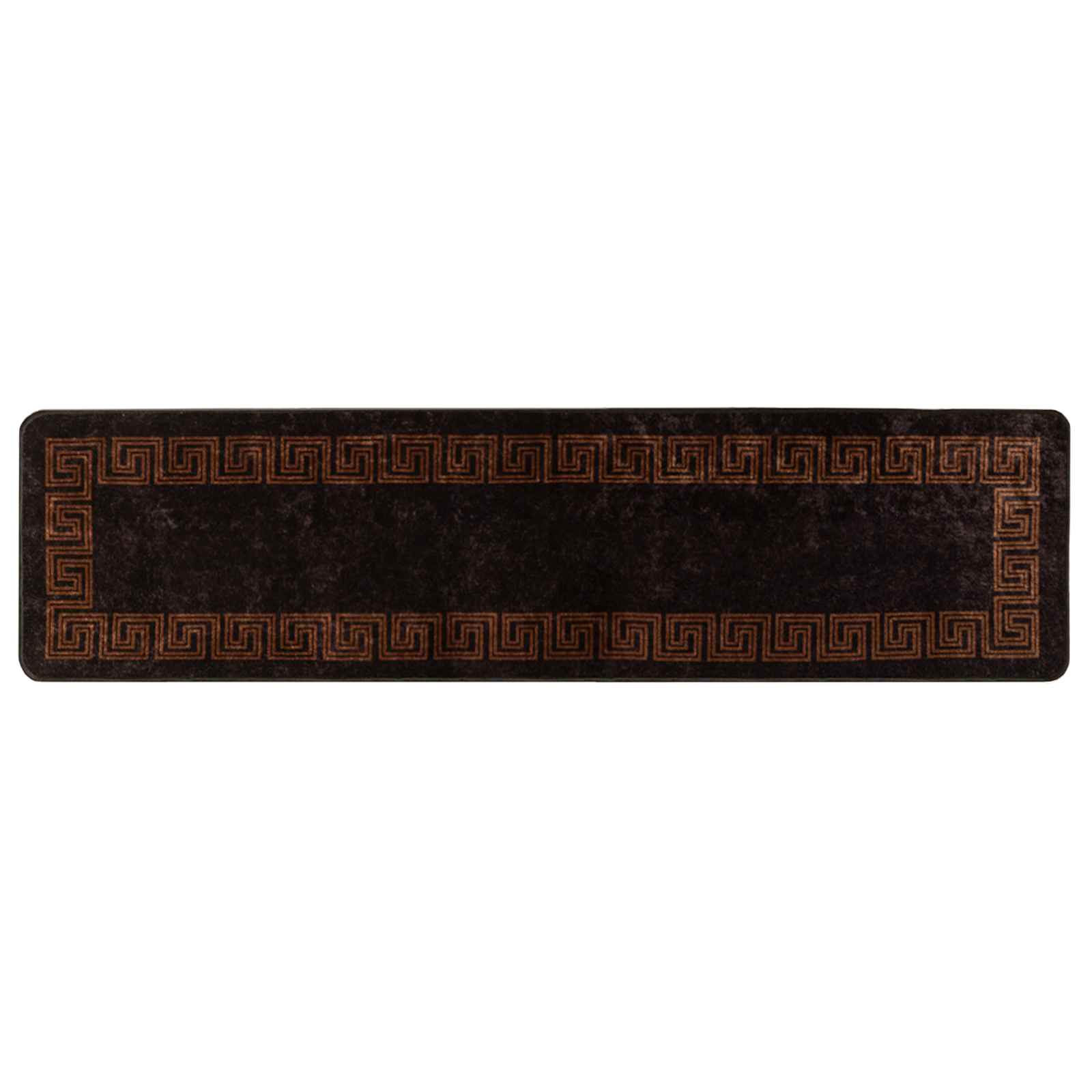 Runner Tappeto MARSA Nero 100 x 350 cm Poliestere e PVC