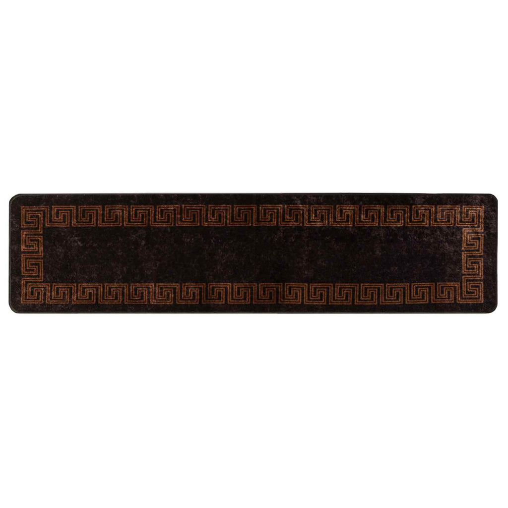 Runner Tappeto MARSA Nero 100 x 450 cm Poliestere e PVC