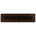 Runner Tappeto MARSA Nero 100 x 450 cm Poliestere e PVC