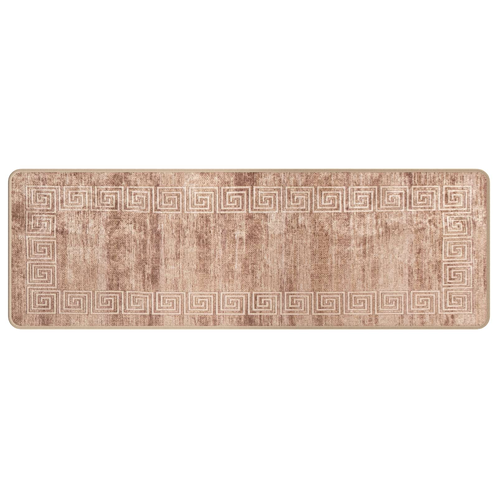 Runner Tappeto MARSA Bianco 50 x 150 cm Poliestere e PVC