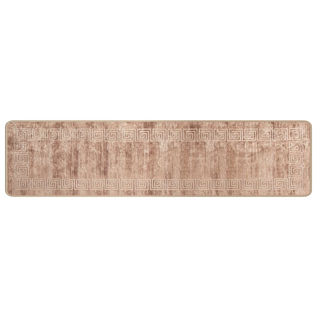 Runner Tappeto MARSA Bianco 50 x 450 cm Poliestere e PVC