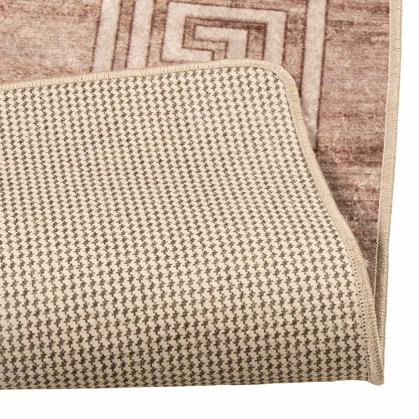 Runner Tappeto MARSA Bianco 80 x 100 cm Poliestere e PVC
