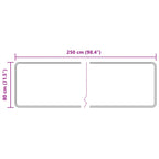 Runner Tappeto MARSA Bianco 80 x 250 cm Poliestere e PVC