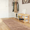 Runner Tappeto MARSA Bianco 80 x 400 cm Poliestere e PVC
