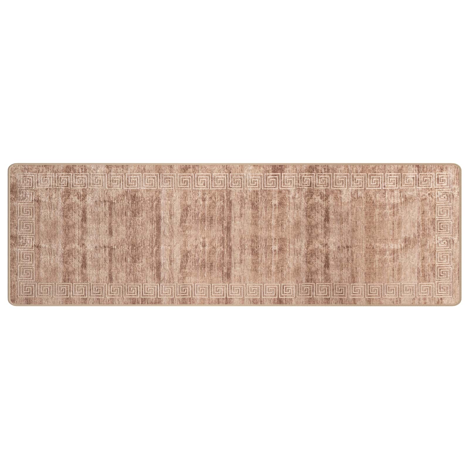 Runner Tappeto MARSA Bianco 80 x 450 cm Poliestere e PVC
