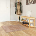 Runner Tappeto MARSA Bianco 100 x 100 cm Poliestere e PVC