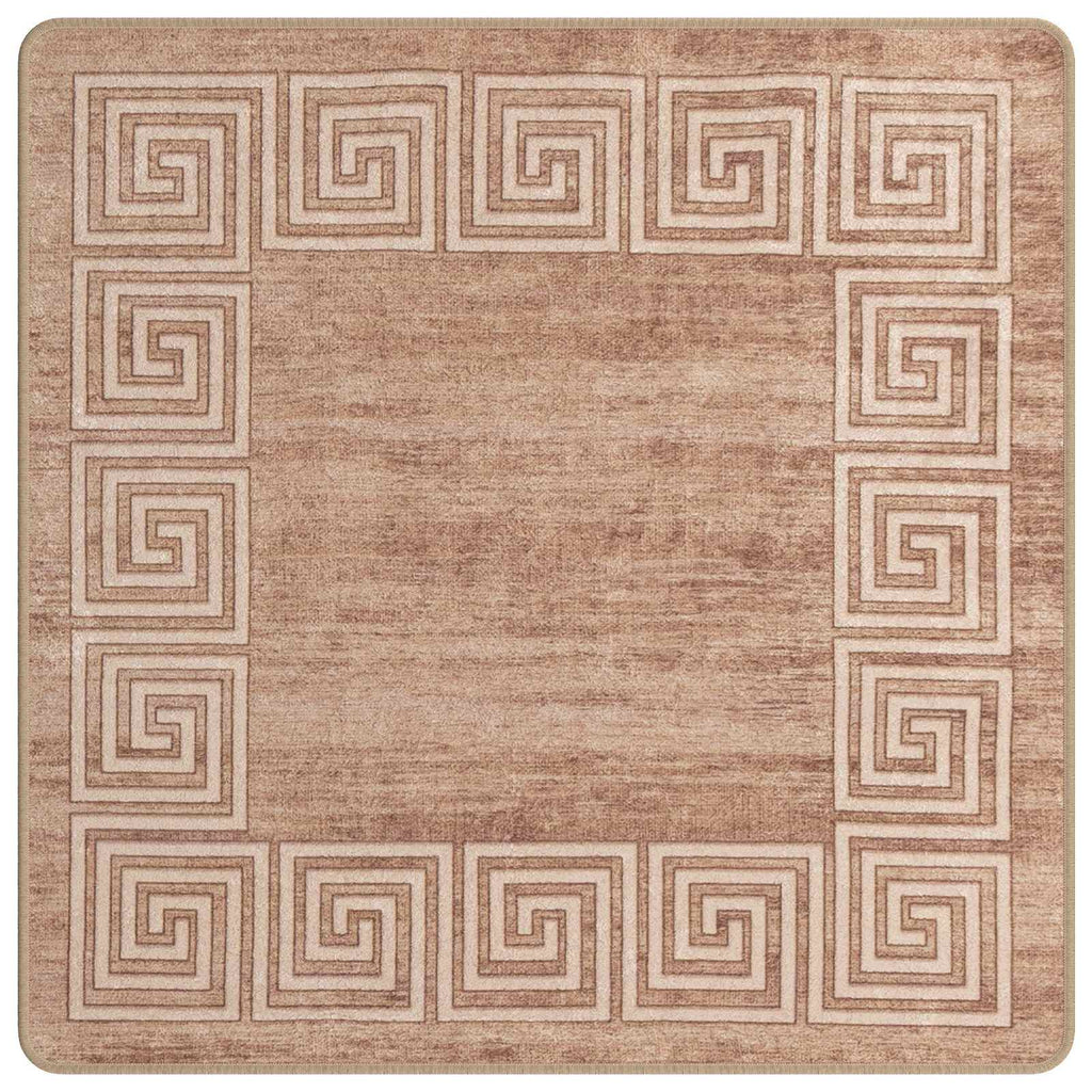 Runner Tappeto MARSA Bianco 100 x 100 cm Poliestere e PVC