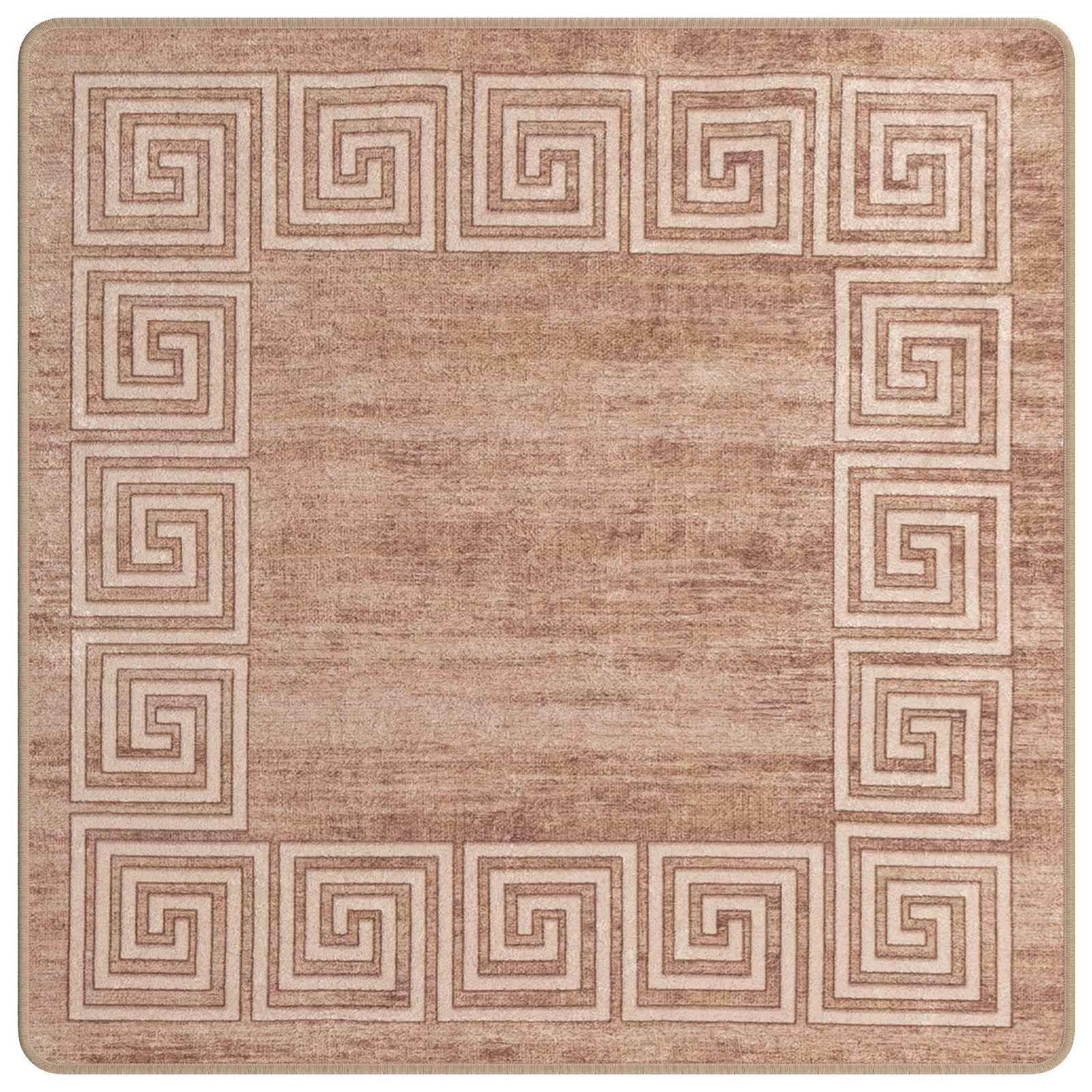 Runner Tappeto MARSA Bianco 100 x 100 cm Poliestere e PVC