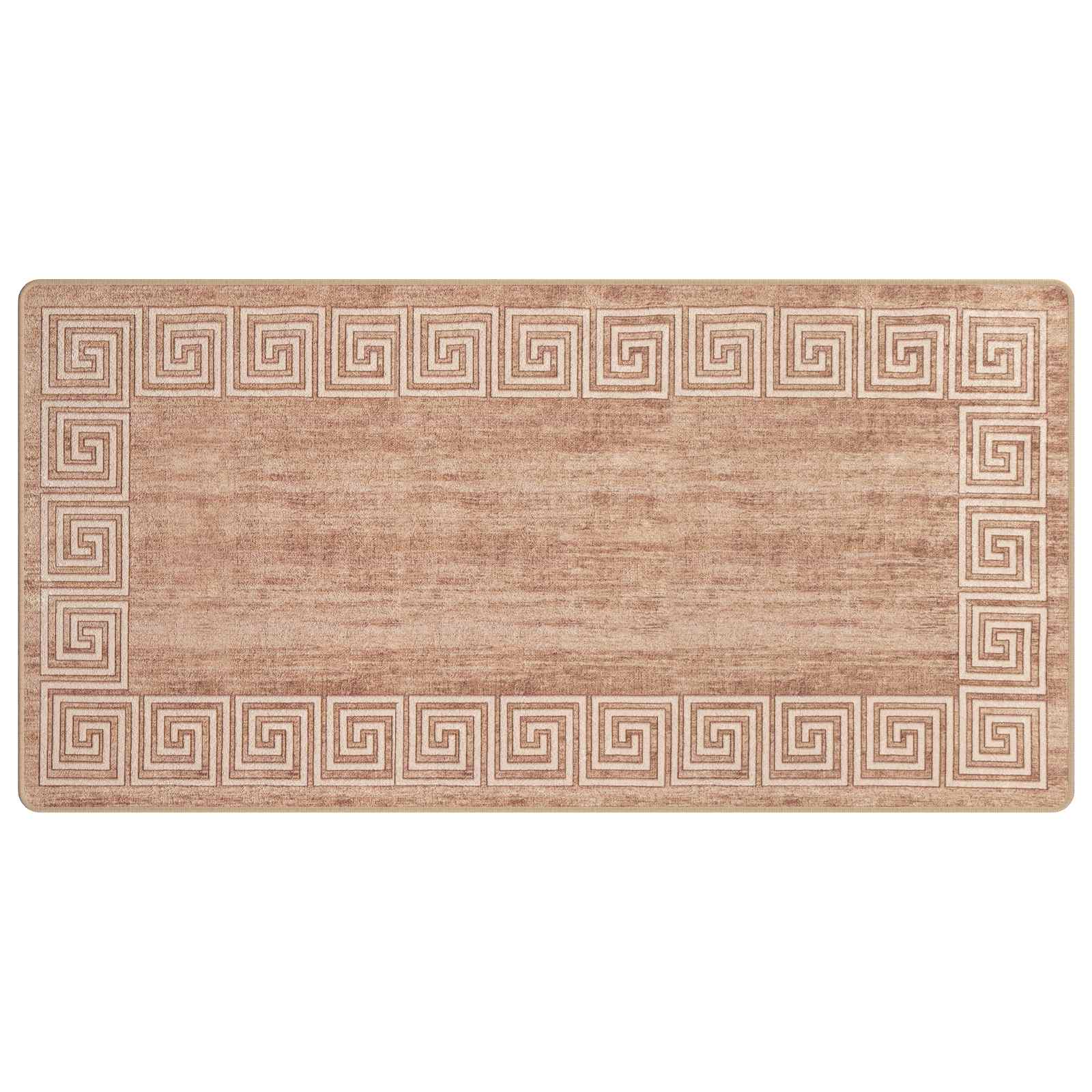 Runner Tappeto MARSA Bianco 100 x 200 cm Poliestere e PVC