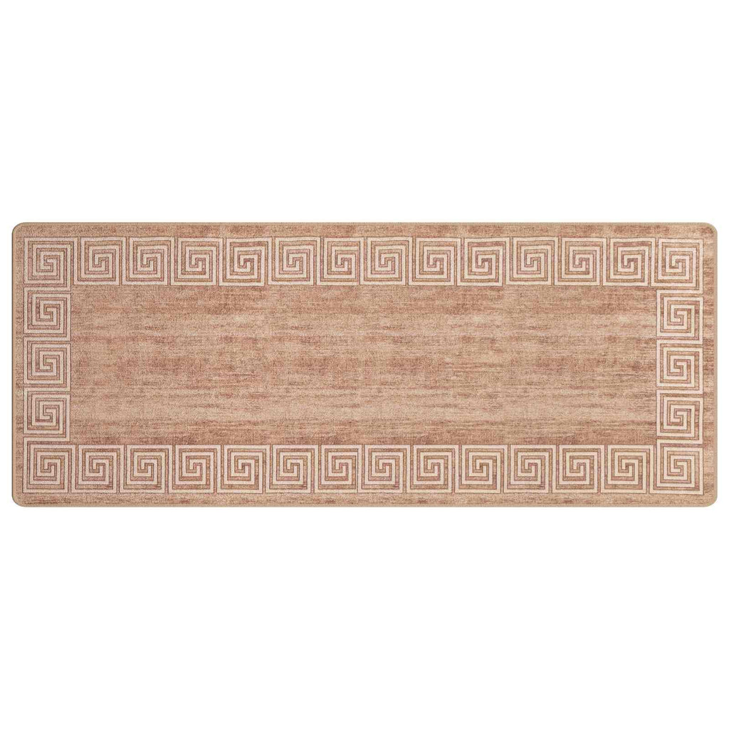 Runner Tappeto MARSA Bianco 100 x 450 cm Poliestere e PVC