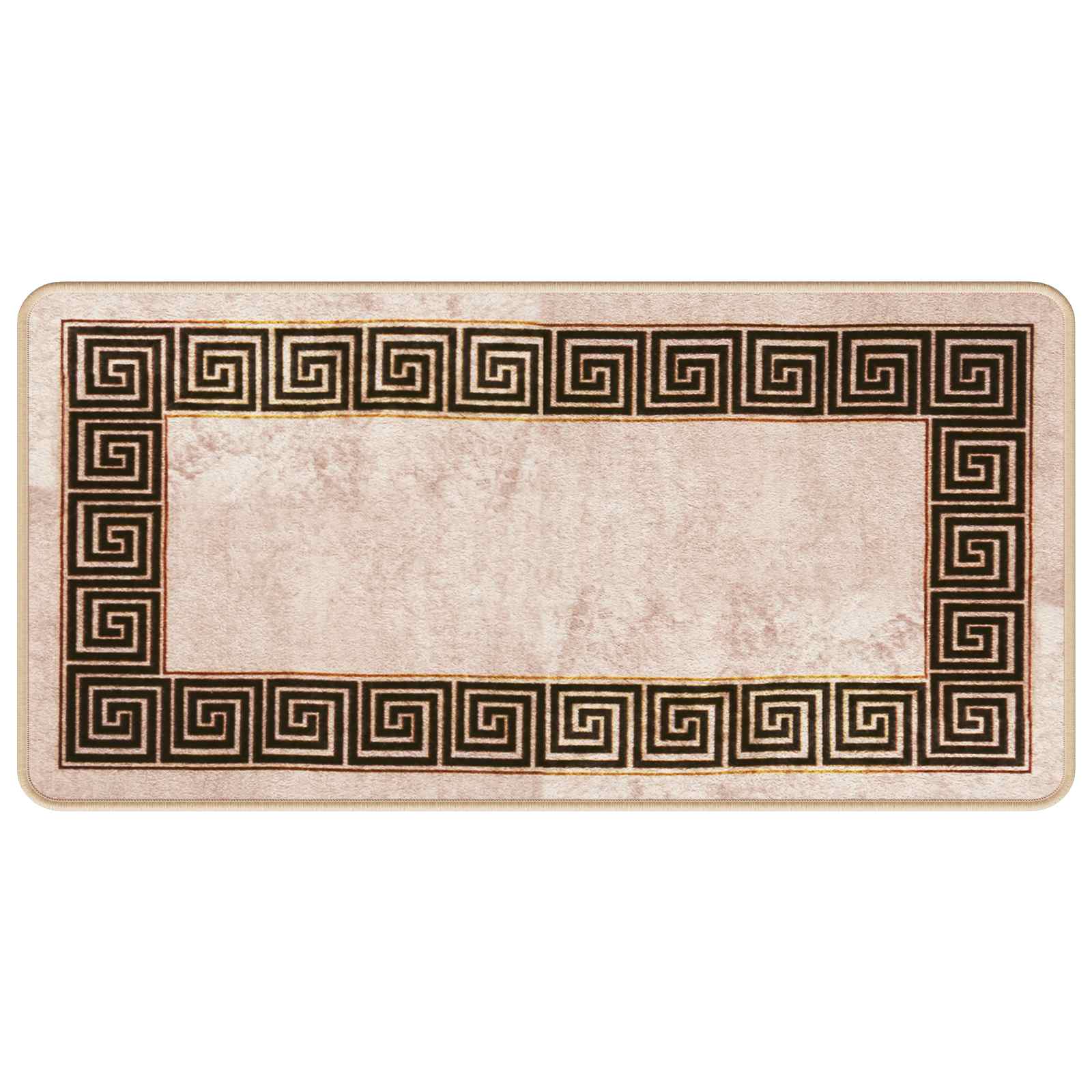 Runner Tappeto MARSA Nero 50 x 100 cm Poliestere e PVC