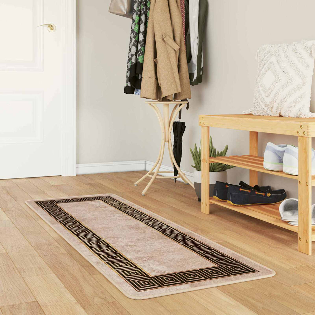 Runner Tappeto MARSA Nero 50 x 200 cm Poliestere e PVC