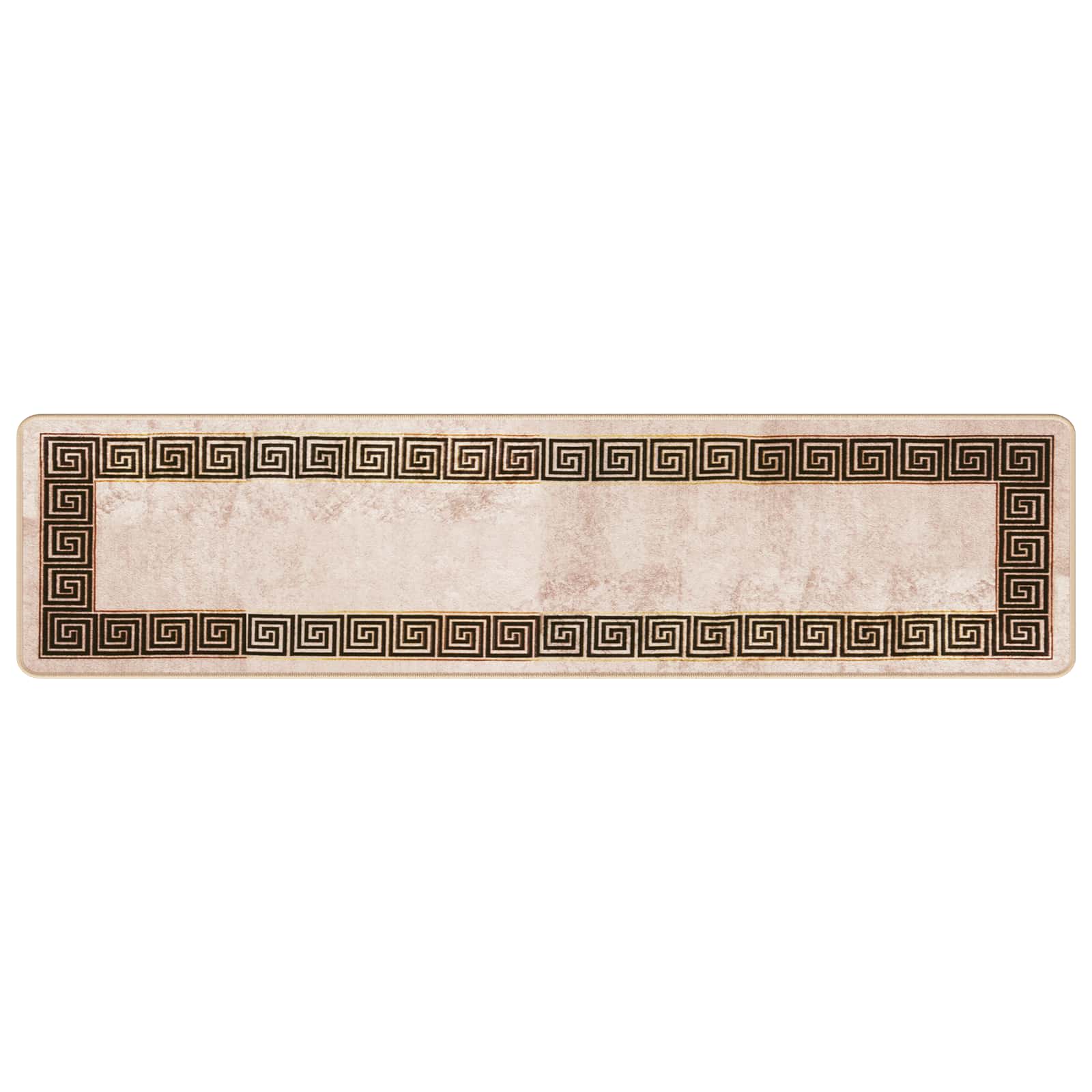 Runner Tappeto MARSA Nero 50 x 200 cm Poliestere e PVC