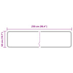 Runner Tappeto MARSA Nero 50 x 250 cm Poliestere e PVC