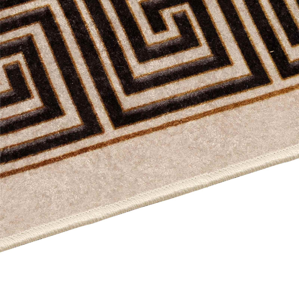 Runner Tappeto MARSA Nero 50 x 300 cm Poliestere e PVC