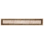 Runner Tappeto MARSA Nero 50 x 300 cm Poliestere e PVC