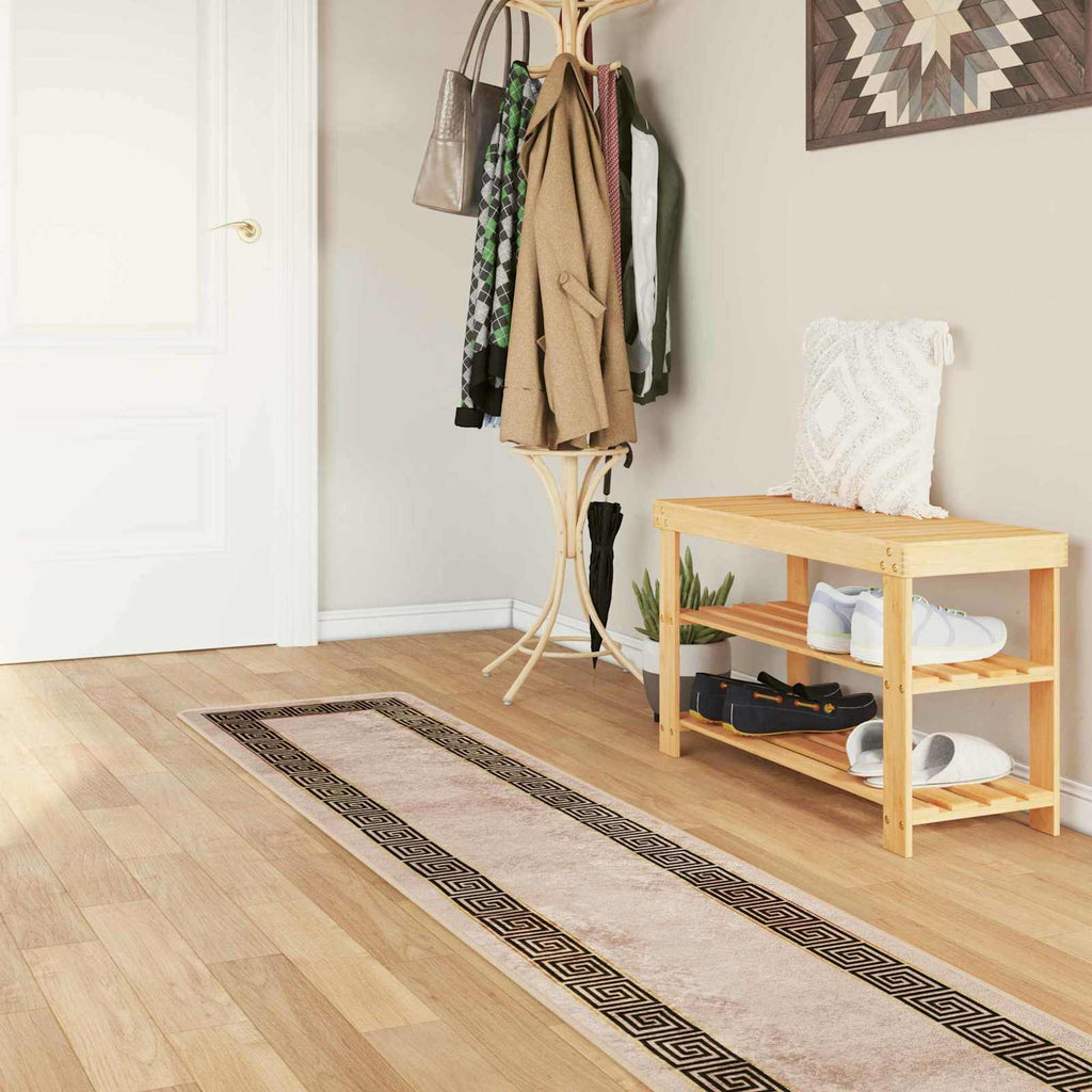 Runner Tappeto MARSA Nero 50 x 400 cm Poliestere e PVC