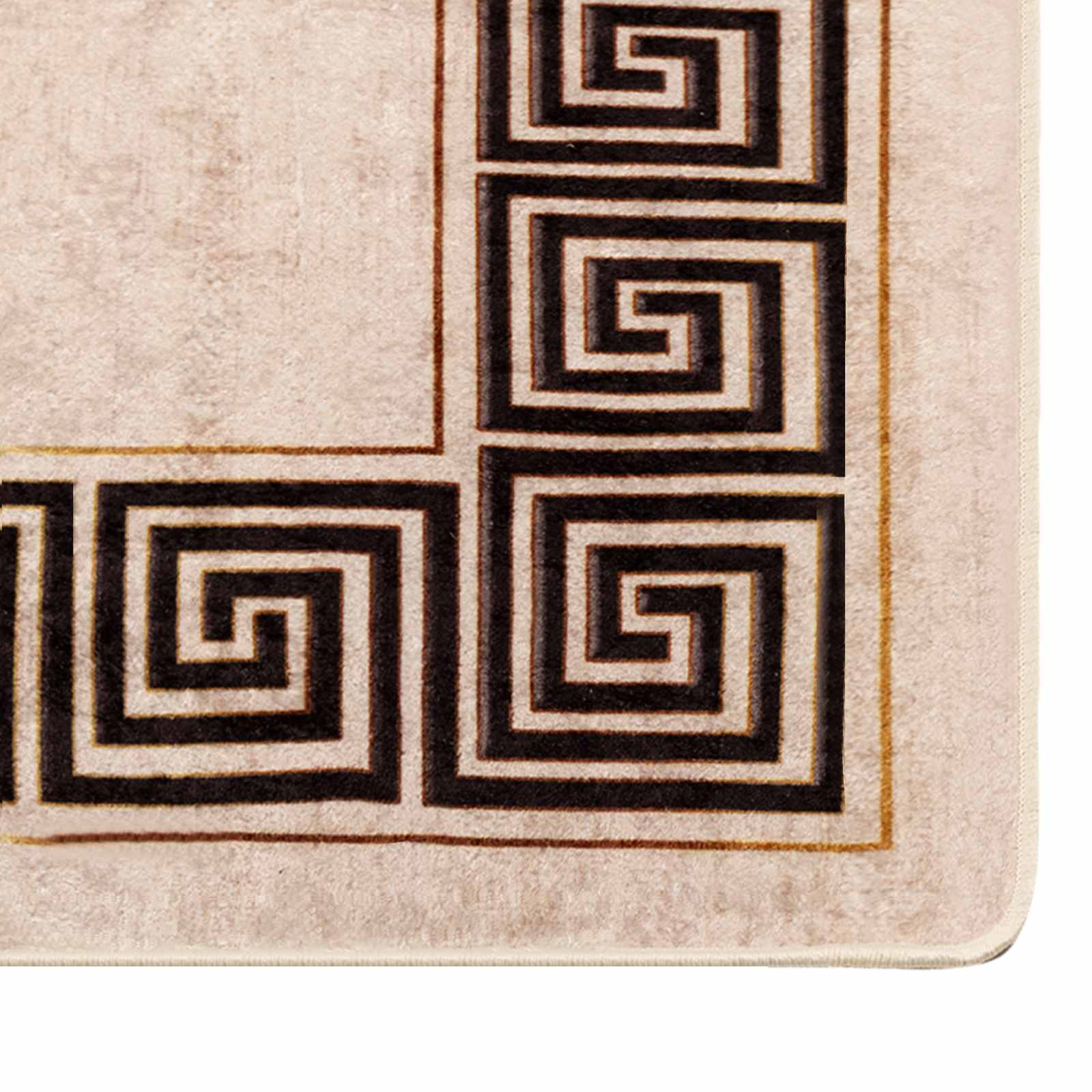 Runner Tappeto MARSA Nero 50 x 450 cm Poliestere e PVC
