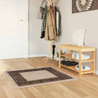 Runner Tappeto MARSA Nero 100 x 100 cm Poliestere e PVC