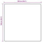 Runner Tappeto MARSA Nero 100 x 100 cm Poliestere e PVC