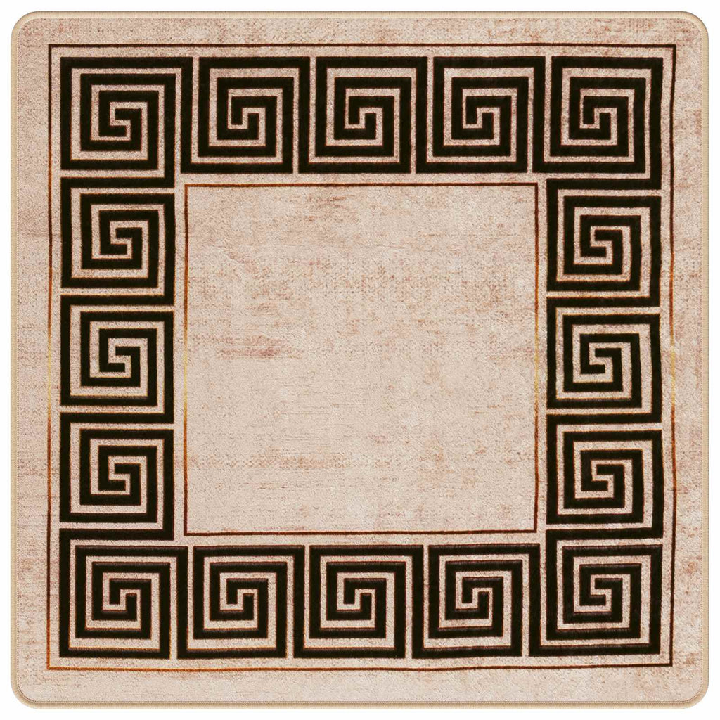Runner Tappeto MARSA Nero 100 x 100 cm Poliestere e PVC